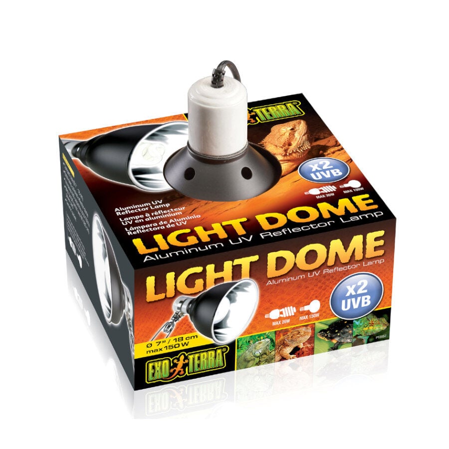 Exo Terra Light Dome Portal&aacute;mparas de Aluminio Reflectante de UV